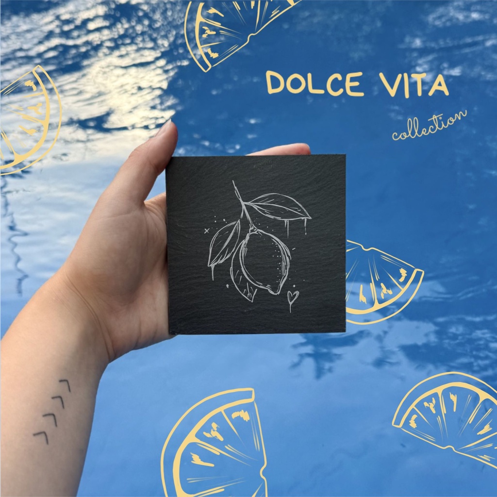 [DV-ARD-CARRÉE] Ardoise carré décorative  "Dolce Vita"